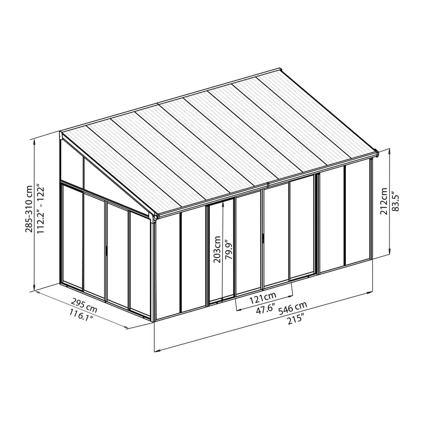 Palram - Canopia SanRemo White Patio Enclosure - mygreenhousestore.com
