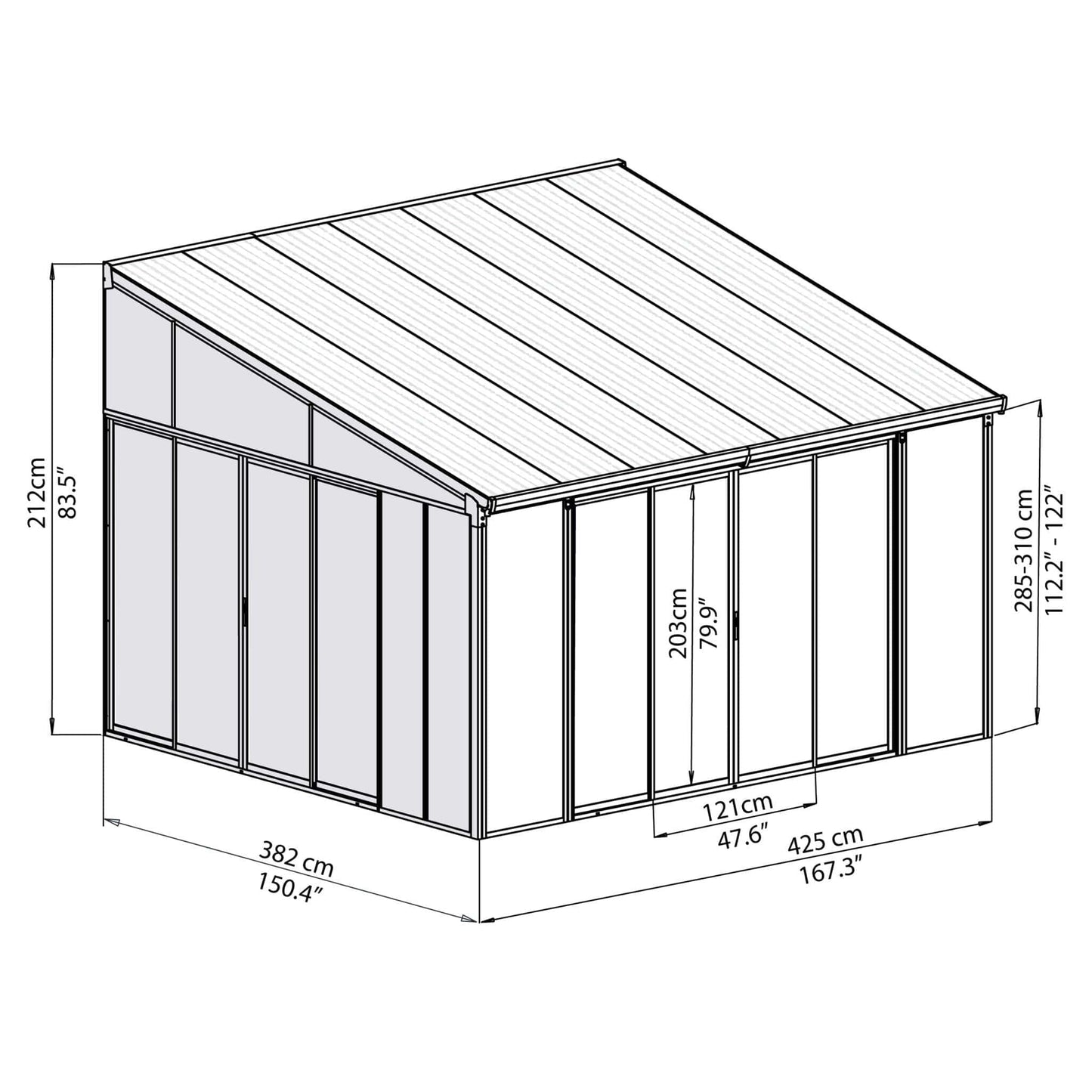 Palram - Canopia SanRemo White Patio Enclosure - mygreenhousestore.com