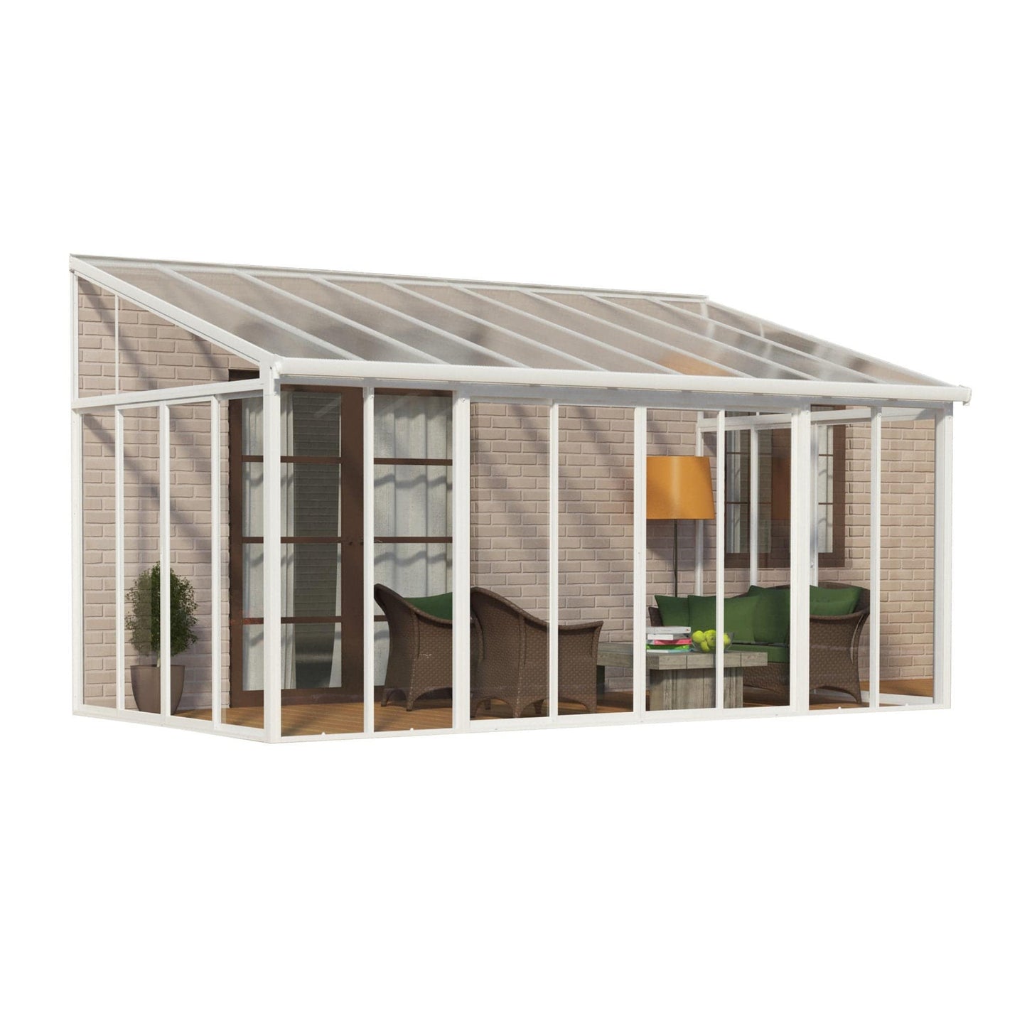 Palram - Canopia SanRemo White Patio Enclosure - mygreenhousestore.com