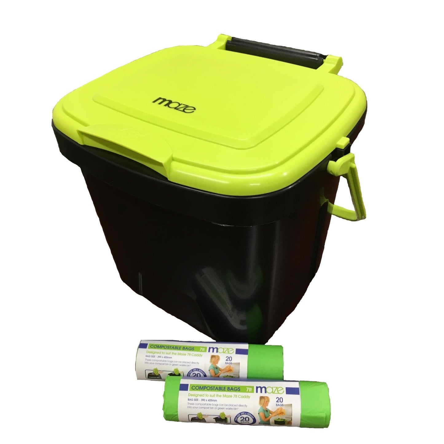 Riverstone Industries Maze 1.85 Gallon Kitchen Caddie with Corn Bags - mygreenhousestore.com