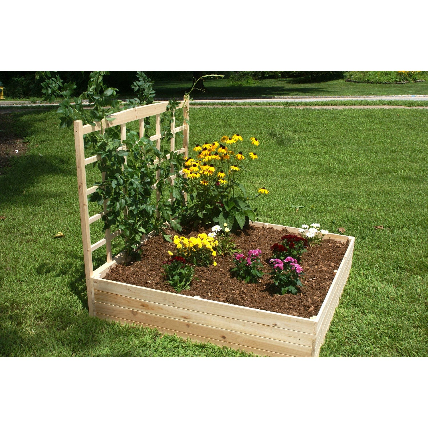 EDEN Raised Garden Bed with Trellis (4' x 4' x 11") With 44" Trellis - mygreenhousestore.com