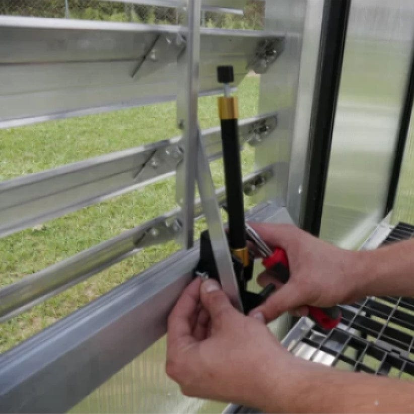 Riverstone Industries 18" Louver Wall Mounted Window With Solar Powered Opener - mygreenhousestore.com