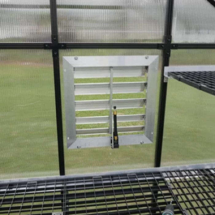 Riverstone Industries 18" Louver Wall Mounted Window With Solar Powered Opener - mygreenhousestore.com