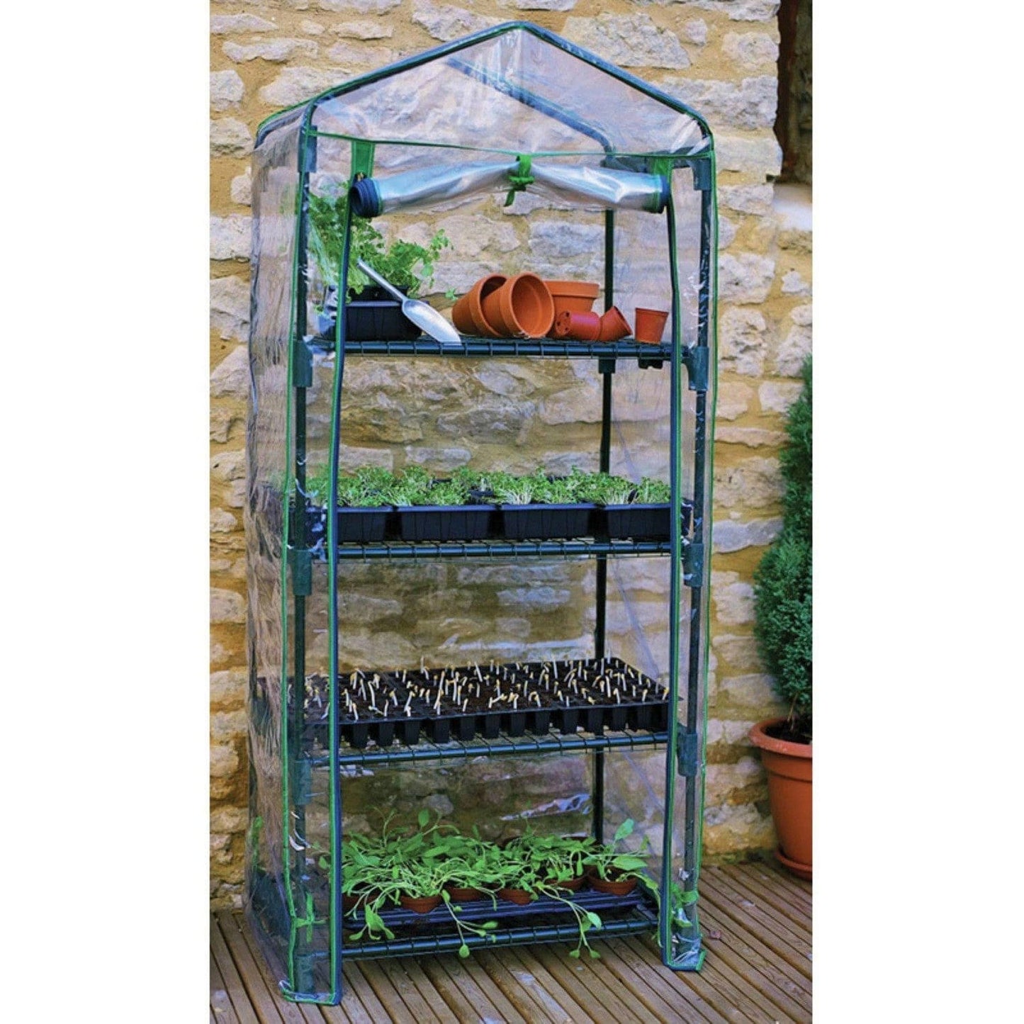 Riverstone Industries Greenhouses Riverstone | 4 Tier Portable Greenhouse GEN-4PVC