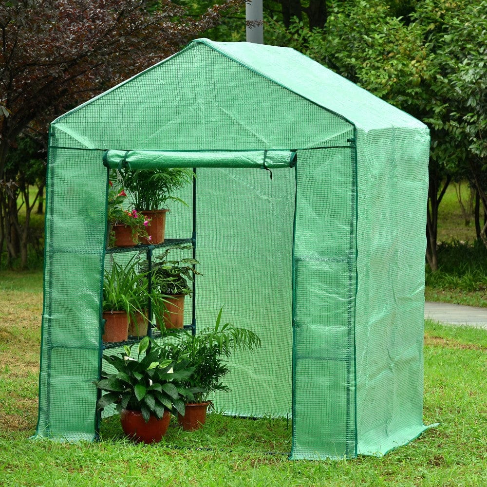 Riverstone Industries Genesis Portable Walk-in Greenhouse with Heavy Duty Opaqua Cover - mygreenhousestore.com