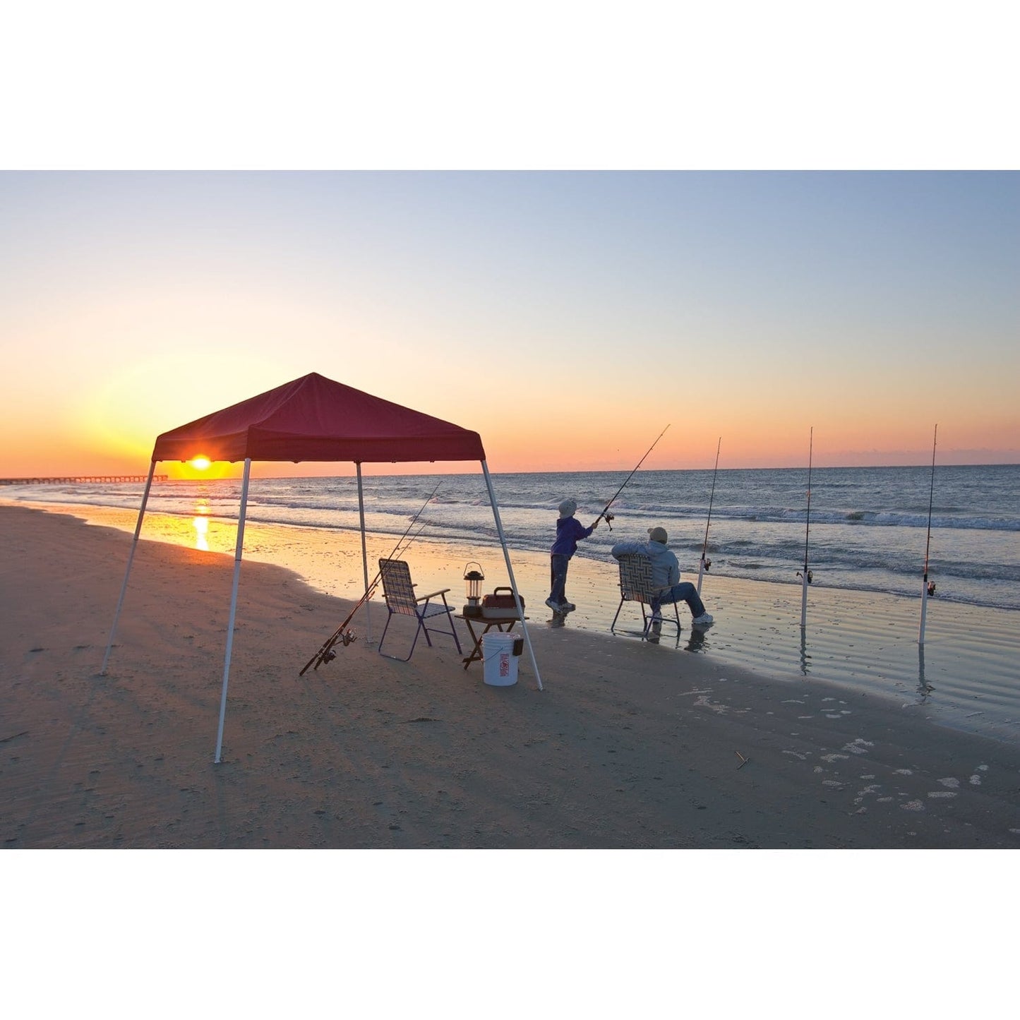 ShelterLogic Pop-Up Canopies ShelterLogic | Pop-Up Canopy HD - Slant Leg 8 x 8 ft. Red 22578