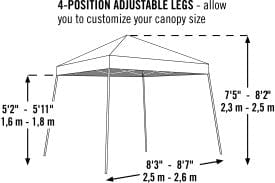 ShelterLogic Pop-Up Canopies ShelterLogic | Pop-Up Canopy HD - Slant Leg 8 x 8 ft. Red 22578