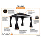 SOJAG Gazebo Accessories Sojag | Skylight Black Spun Polyester Curtains 10 ft. x 12 ft. 135-9168846