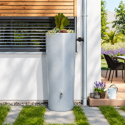 Graf | Stone Rain Barrel with Planter