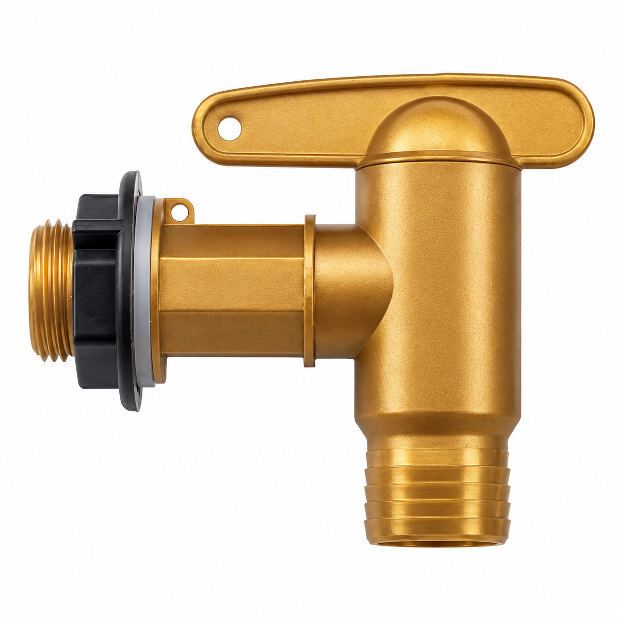 Graf - Plastic Tap for Rain Barrel – Brass Finish