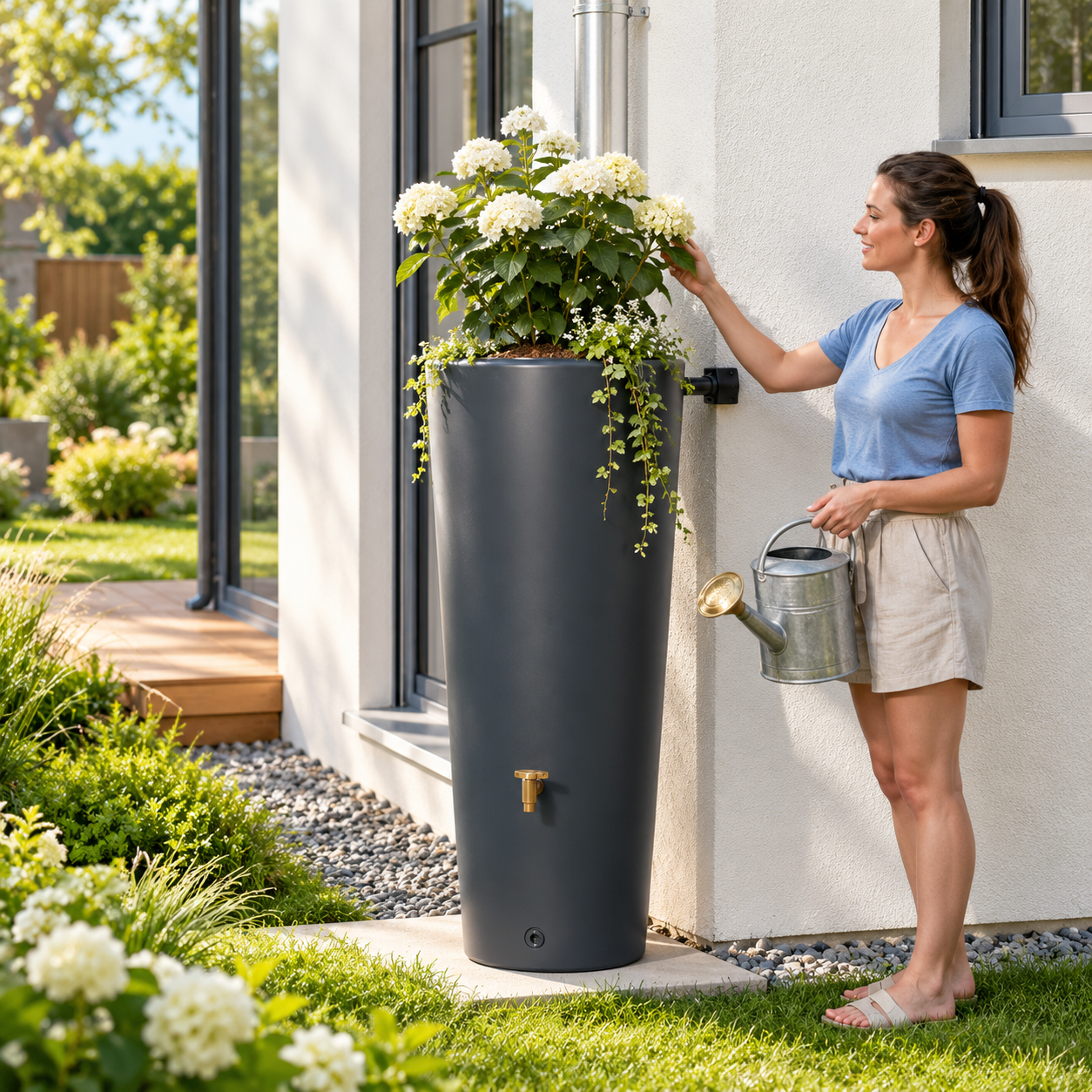 Graf | Vaso Rain Barrel with Planter