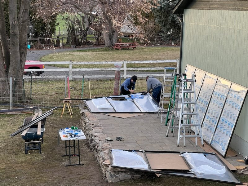 Santa Barbara | Montecito Aluminum Lean-To Greenhouse / Sunroom Kit With 8mm Twin-wall Polycarbonate Glazing