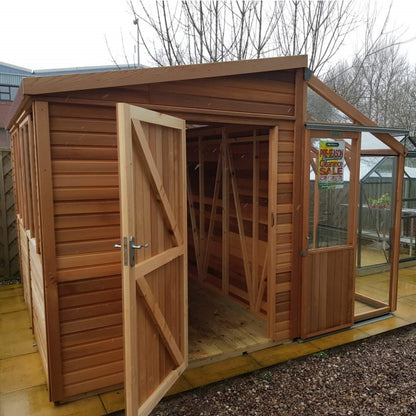 Alton | Fusion 10 Cedar Greenhouse & Storage Shed Combo