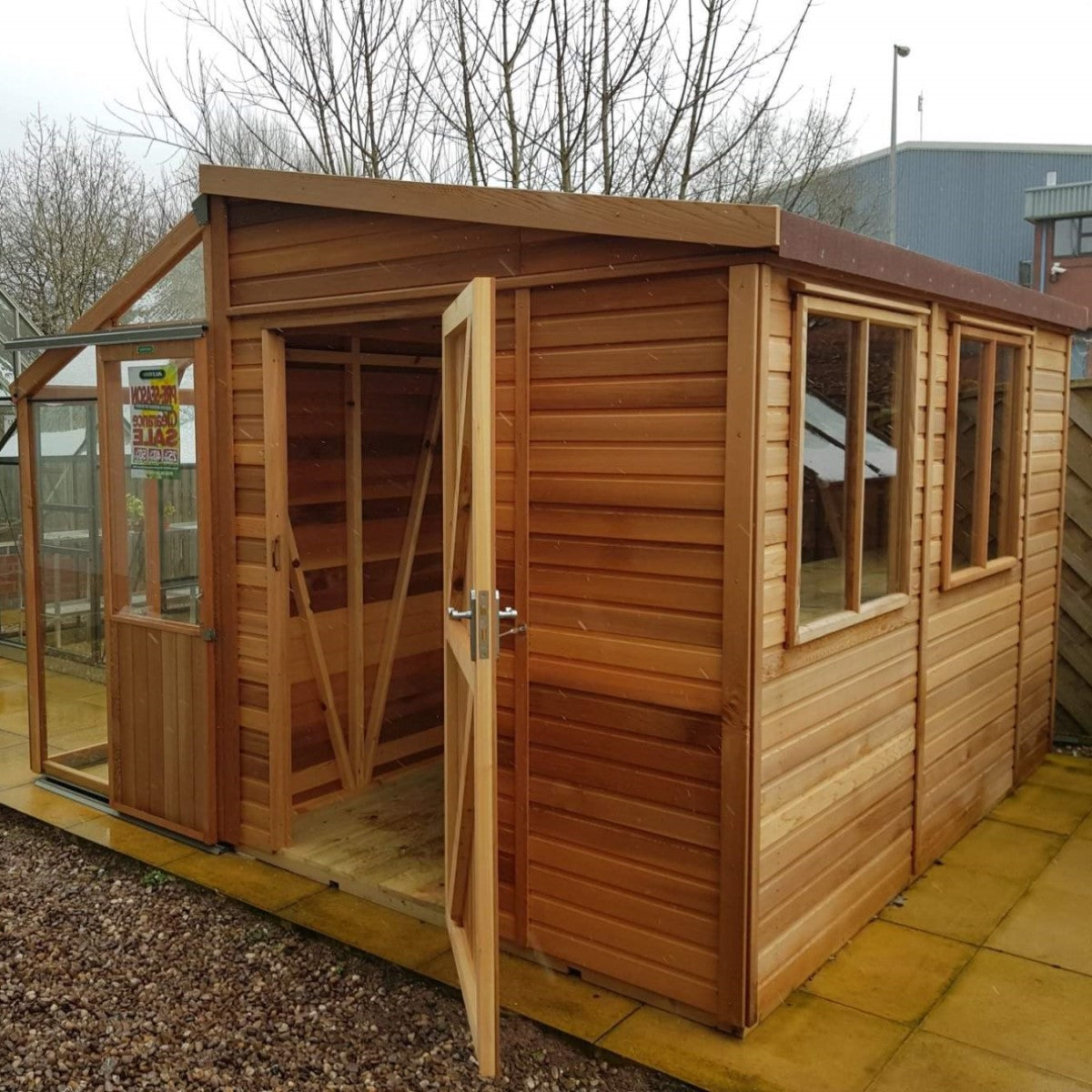 Alton | Fusion 10 Cedar Greenhouse & Storage Shed Combo