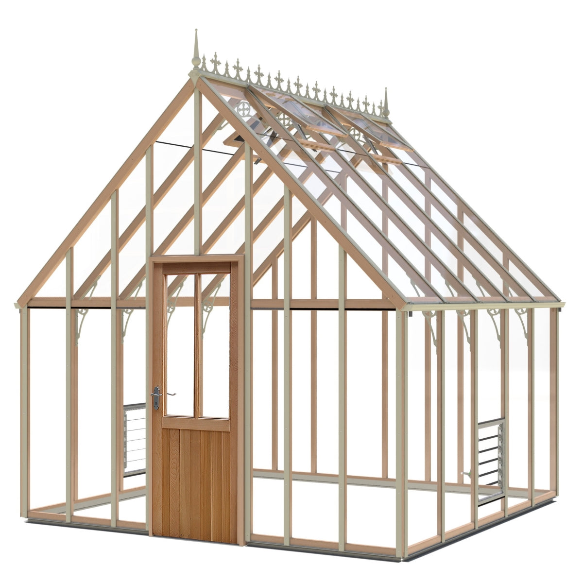 Alton | Lancing Victorian Cedar Glass Greenhouse With 3mm Tempered Glass Glazing - 10ft 9in Wide