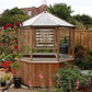 Alton | Octagonal Half Board Cedar Greenhouse With 3mm Tempered Glass Glazing