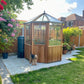 Alton | Octagonal Half Board Cedar Greenhouse With 3mm Tempered Glass Glazing