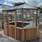 Alton | Octagonal Half Board Cedar Greenhouse With 3mm Tempered Glass Glazing