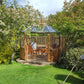 Alton | Octagonal Half Board Cedar Greenhouse With 3mm Tempered Glass Glazing