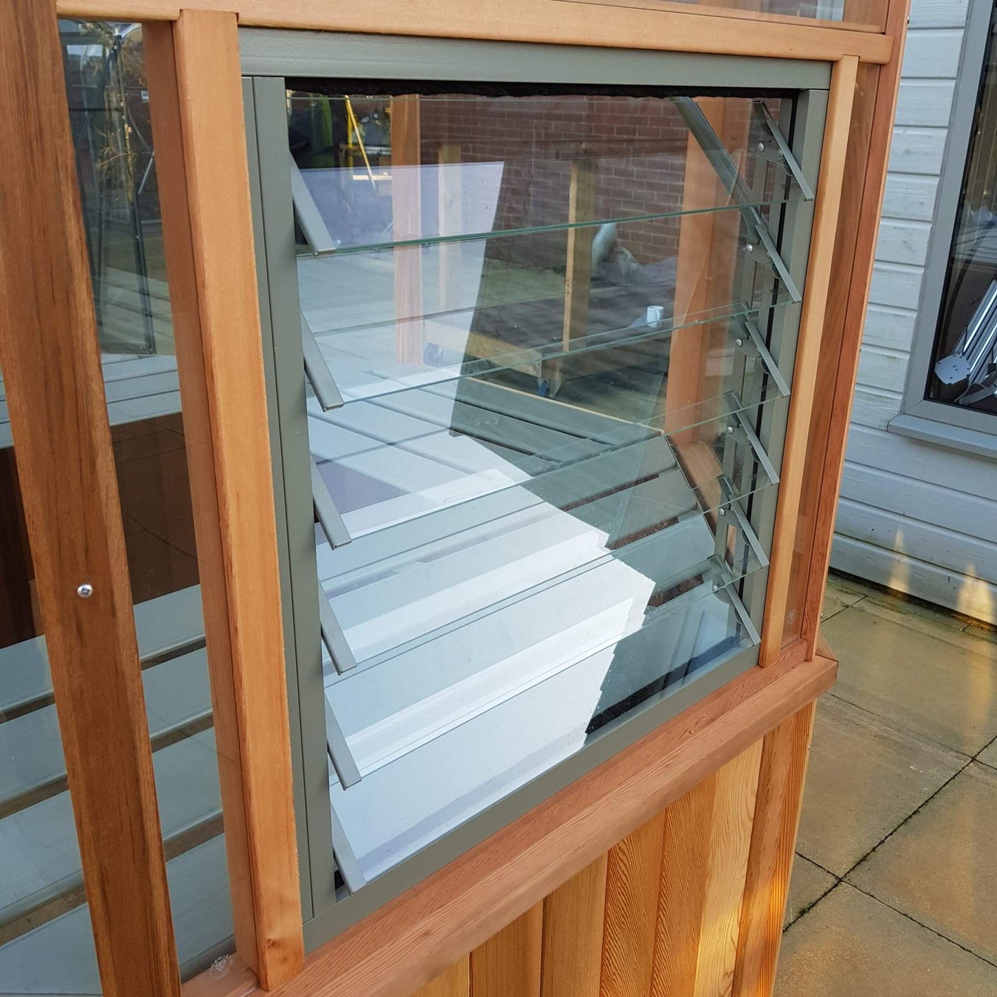 Alton | Octagonal Half Board Cedar Greenhouse With 3mm Tempered Glass Glazing