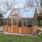 Alton | Cambridge Porch Victorian Half Board Cedar Orangery Greenhouse With 3mm Tempered Glass Glazing - 9 ft. 10 in. Wide