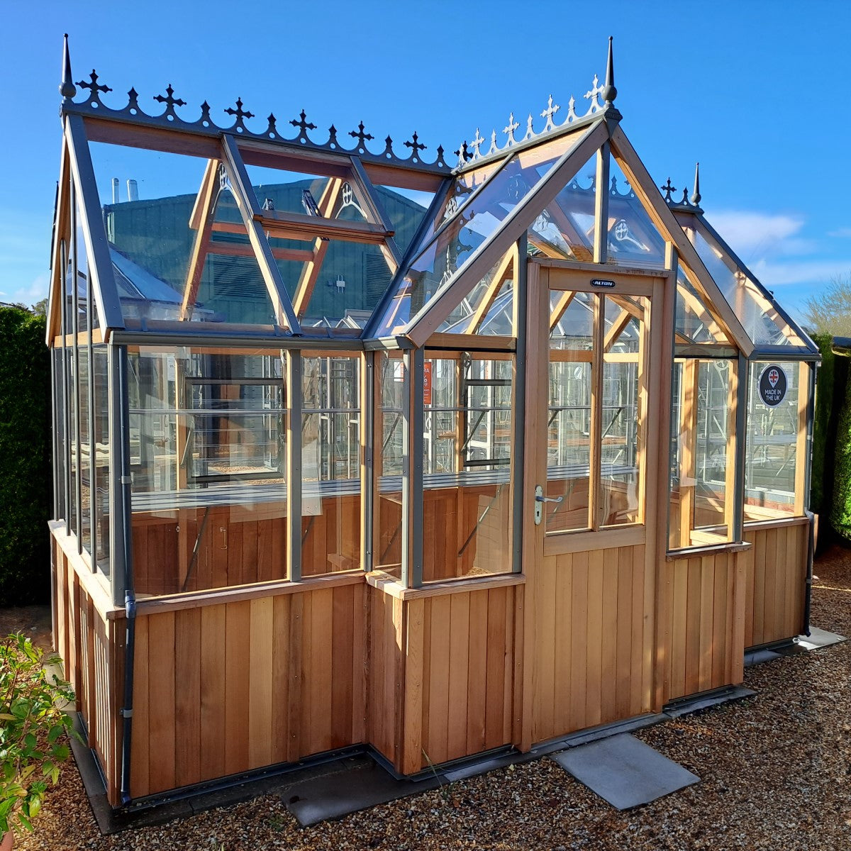 Alton | Durham Victorian Half Board Cedar Orangery With 3mm Tempered Glass Glazing - 7 ft. 4 in. Wide