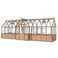 Alton | Durham Victorian Half Board Cedar Orangery With 3mm Tempered Glass Glazing - 7 ft. 4 in. Wide