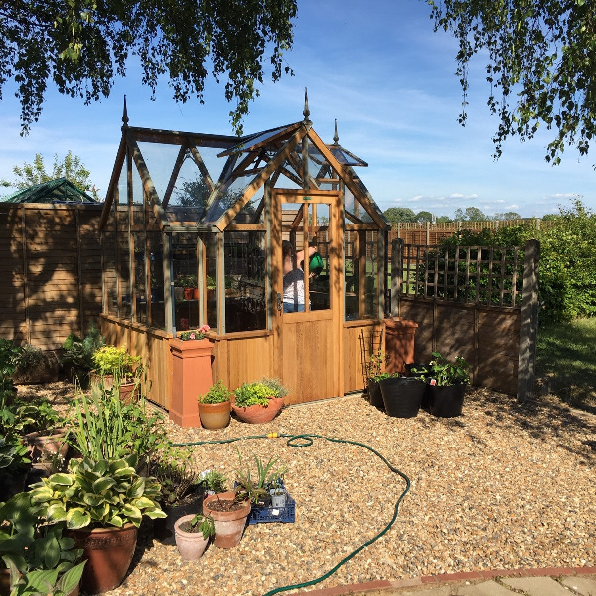 Alton | Durham Victorian Half Board Cedar Orangery With 3mm Tempered Glass Glazing - 7 ft. 4 in. Wide