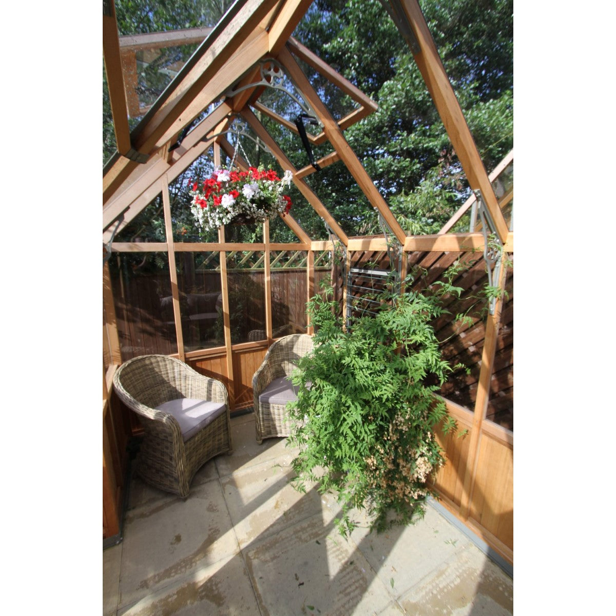 Alton | Durham Victorian Half Board Cedar Orangery With 3mm Tempered Glass Glazing - 7 ft. 4 in. Wide