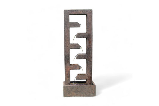 Exaco | Cascade Fountain – Modern Outdoor Water Feature for Gardens, Patios, and Courtyards