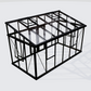 Janssens | Modern Pent Roof Glass Greenhouse Kit With 4mm Tempered Glass Glazing - MyGreenhouseStore.com
