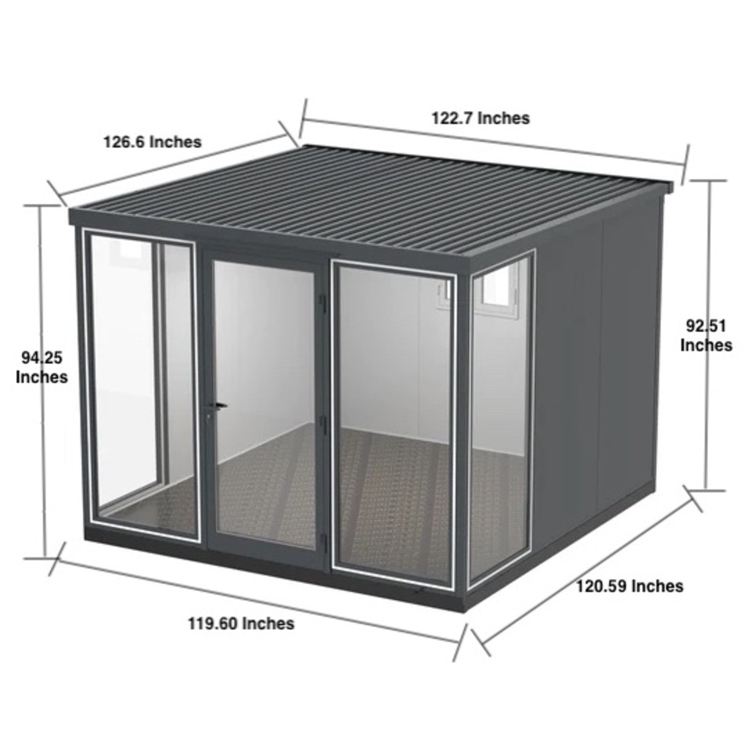 DuraMax 10x10 ft Insulated Garden Glass Room Sunroom