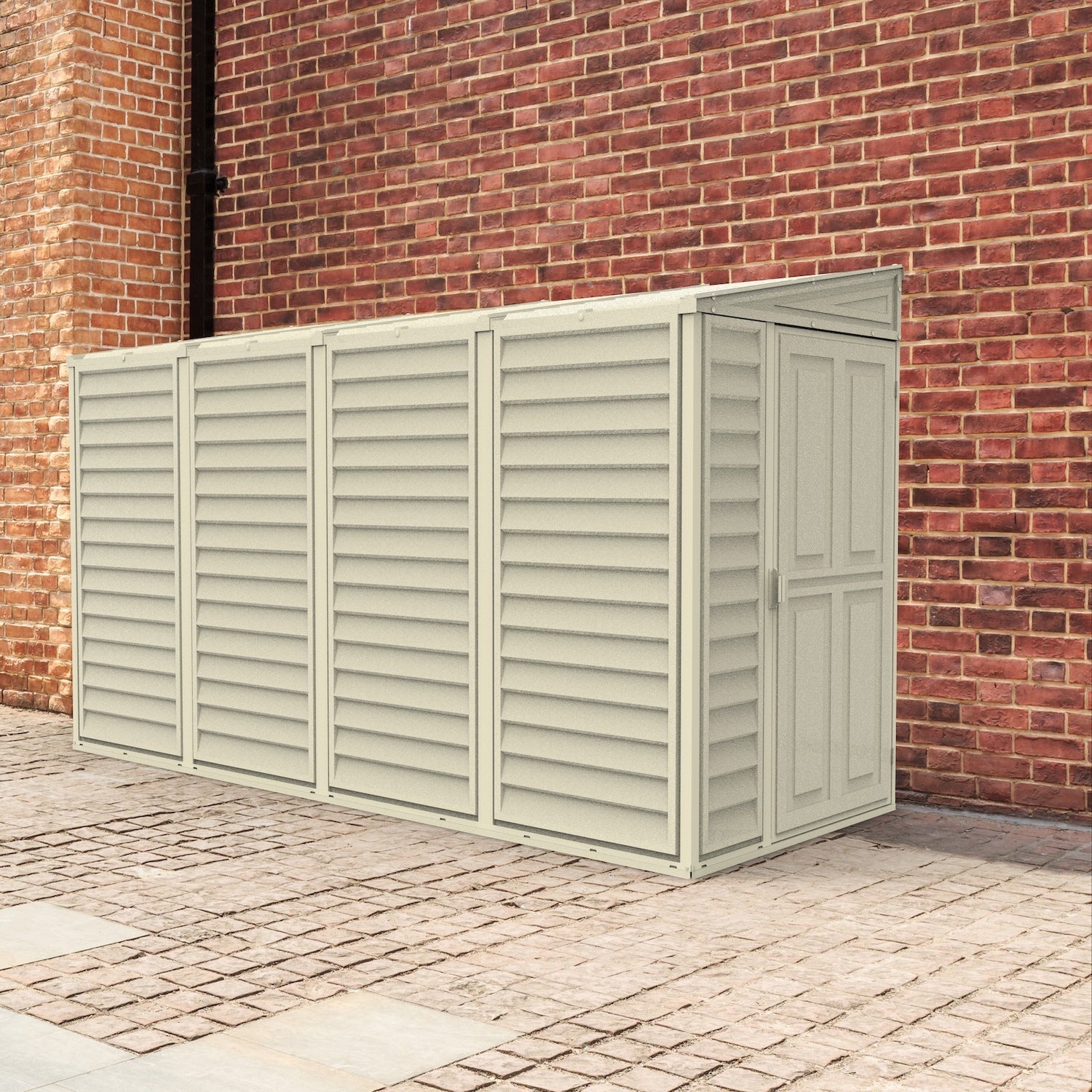 DuraMax | 4 ft Wide SideMate Vinyl Plastic Storage Shed with Foundatio