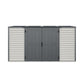 DuraMax | 10x4 ft SideMate Plus Pro Vinyl Plastic Storage Shed with Double Doors and Foundation
