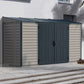 DuraMax | 10x4 ft SideMate Plus Pro Vinyl Plastic Storage Shed with Double Doors and Foundation