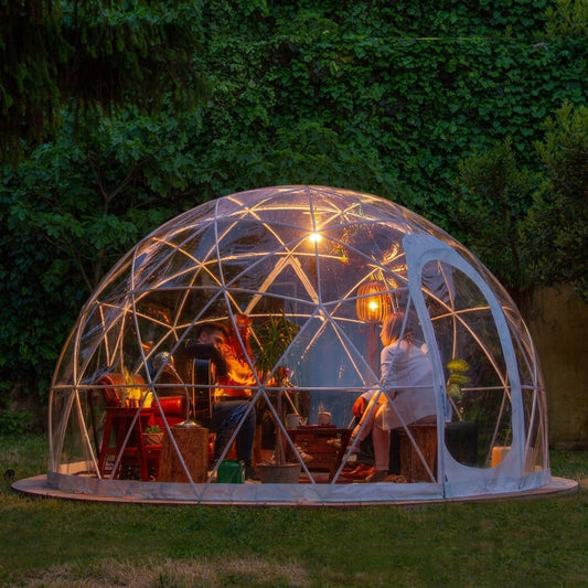Garden Igloo | Dome, Aluminum, 11'9"W, 7'2"H - Outdoor Dining, Play Area for Children, Stylish Conservatory, Greenhouse, Gazebo
