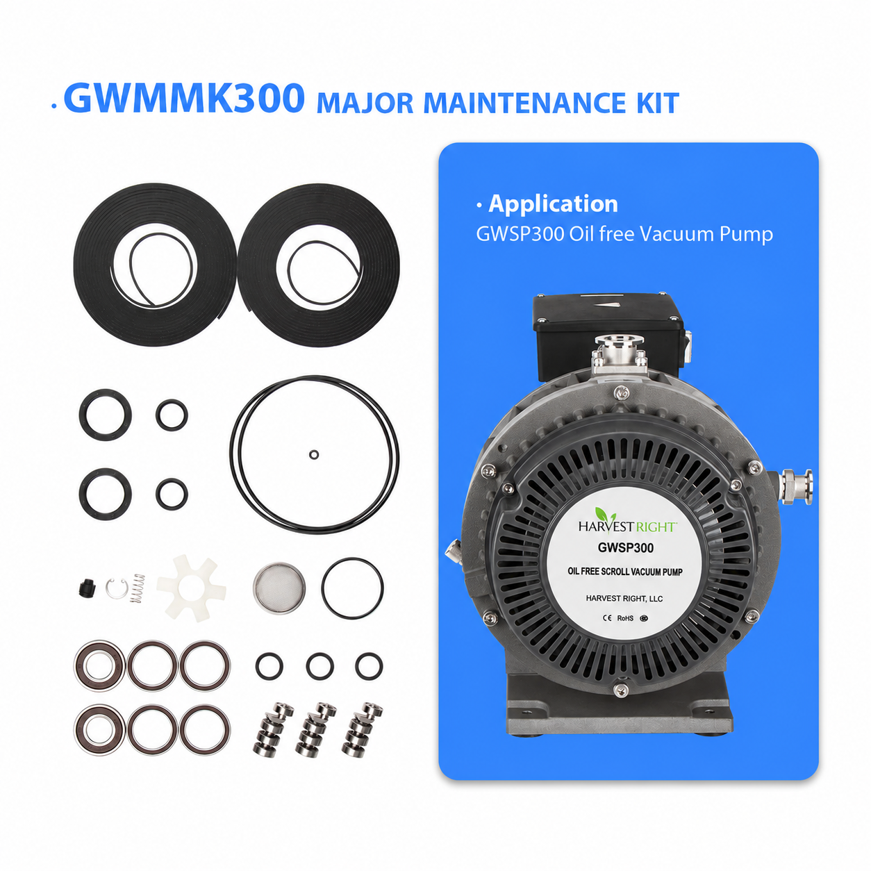 Harvest Right | Oil Free Scroll Vacuum Pump Rebuild Kit - MyGreenhouseStore.com