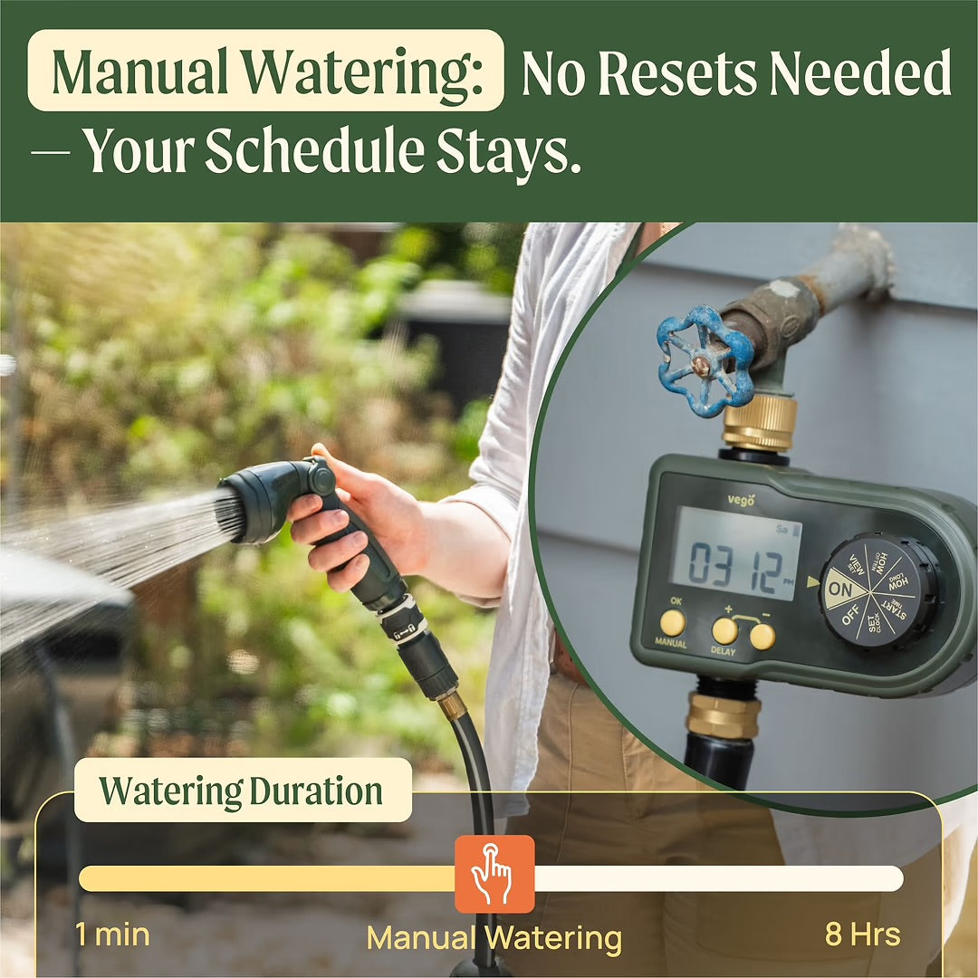 Vego | Digital Water Timer – 1-Zone & 2-Zone Automatic Watering