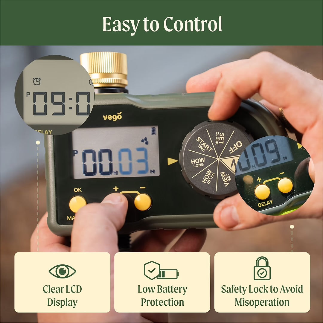Vego | Digital Water Timer – 1-Zone & 2-Zone Automatic Watering