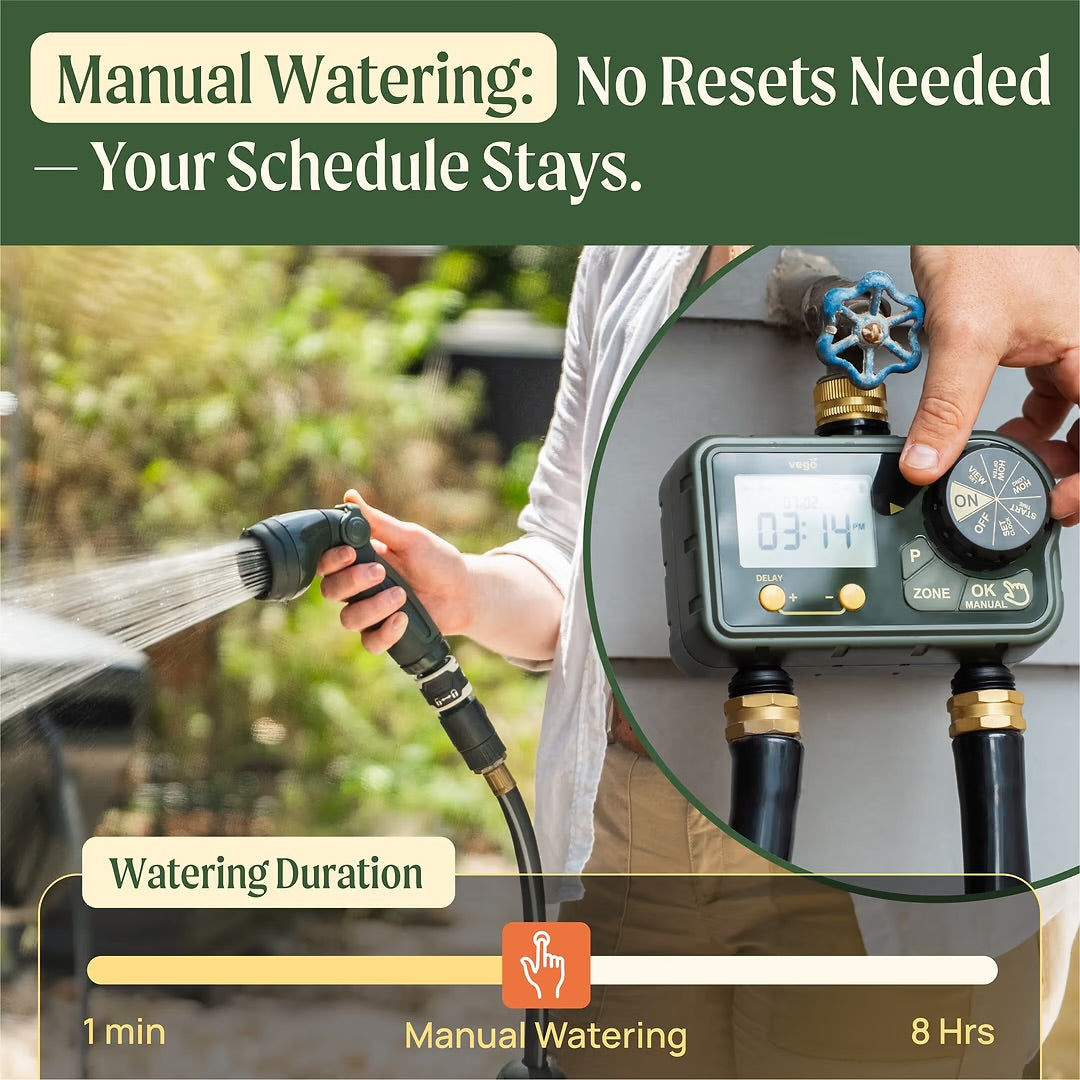 Vego | Digital Water Timer – 1-Zone & 2-Zone Automatic Watering