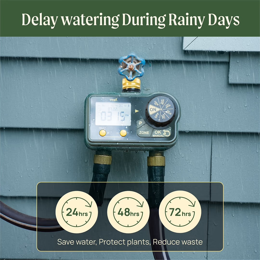 Vego | Digital Water Timer – 1-Zone & 2-Zone Automatic Watering