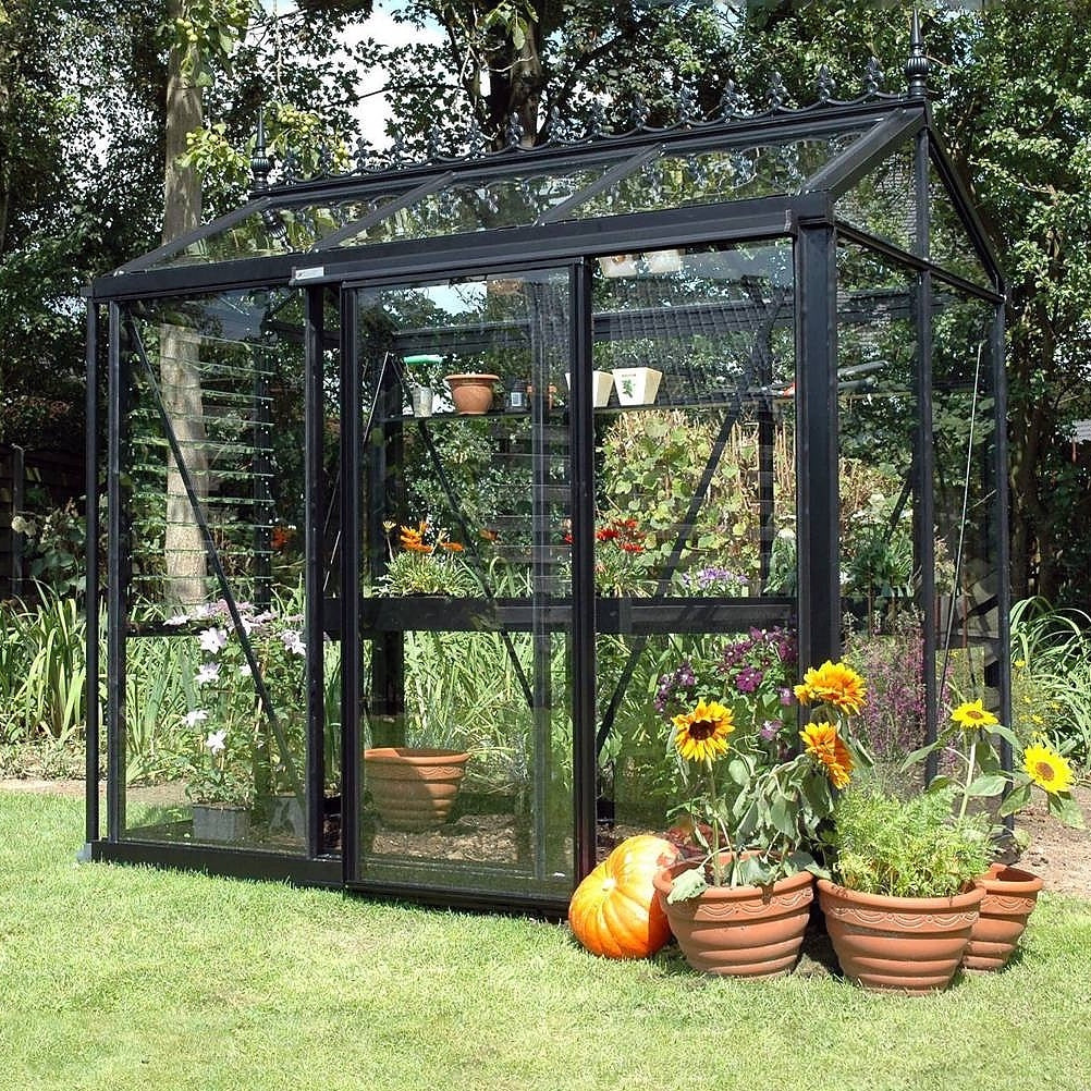 Janssens | 6x8 ft Helios Urban Victorian Glass Greenhouse Kit With 4mm Tempered Glass Glazing