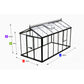 Janssens | 8x15x8.5 ft Royal Victorian VI 24 Greenhouse Kit with 4mm Tempered Glass