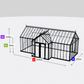 Janssens | 13x23x10 ft Large Royal EOS T Victorian Glass Greenhouse Kit With 4mm Tempered Glass Glazing