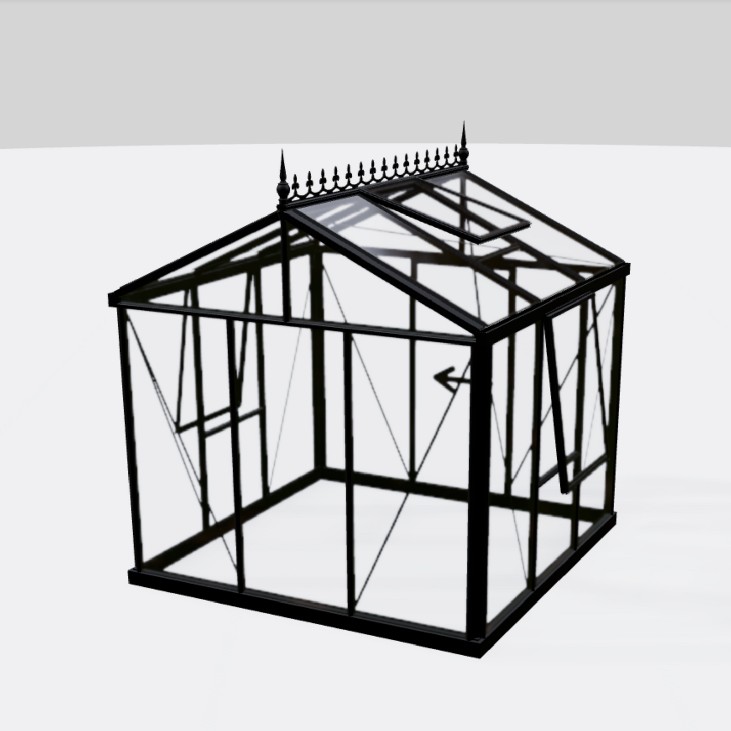 Janssens | 8x8 ft Helios Junior Victorian Glass Greenhouse Kit With 4mm Tempered Glass Glazing