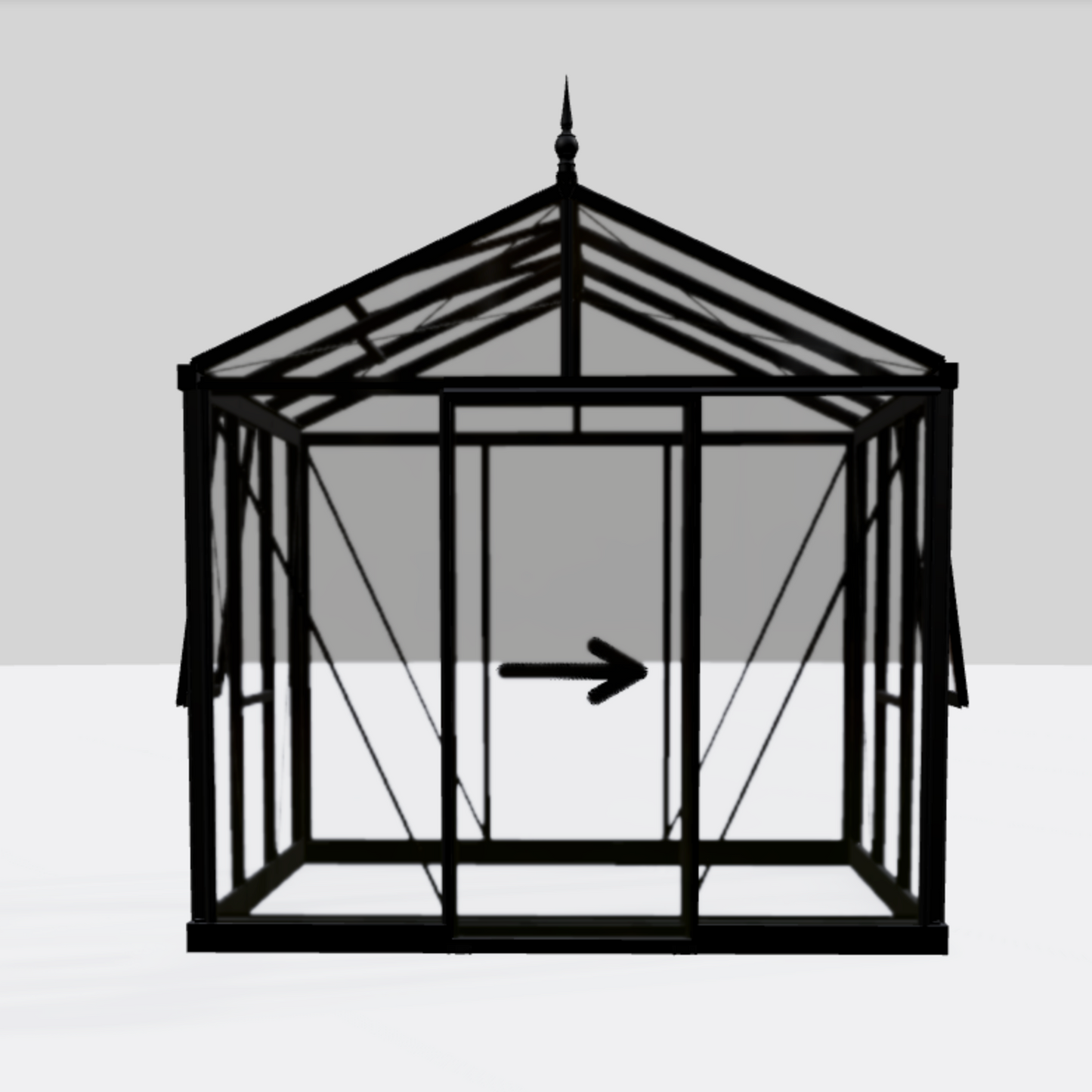 Janssens | 8x8 ft Helios Junior Victorian Glass Greenhouse Kit With 4mm Tempered Glass Glazing