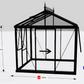 Janssens | 8x8 ft Helios Junior Victorian Glass Greenhouse Kit With 4mm Tempered Glass Glazing