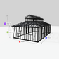 Janssens | Cathedral Victorian Glass Greenhouse Kit with 4mm Tempered Glass Glazing (Custom LUR811/LQW971)