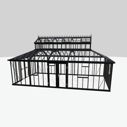 Janssens | Cathedral Victorian Glass Greenhouse Kit with 4mm Tempered Glass Glazing (Custom LUR811/LQW971)