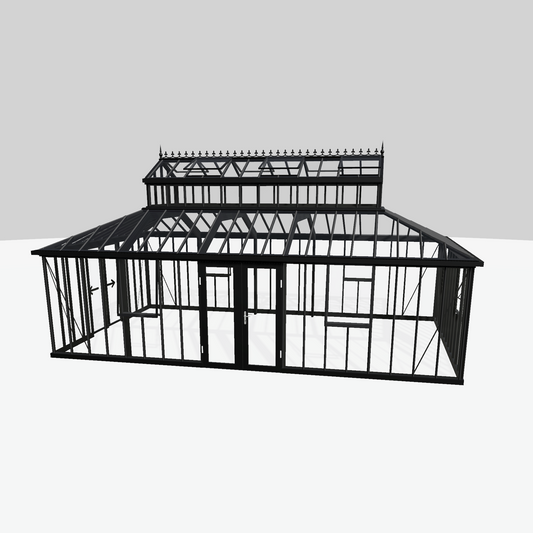 Janssens | Cathedral Victorian Glass Greenhouse Kit with 4mm Tempered Glass Glazing (Custom LUR811/LQW971)